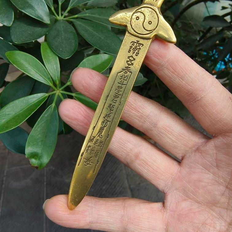 銅器 陰陽剣 鎮宅辟邪 開運風水 招財 装飾 掛物 - メルカリ