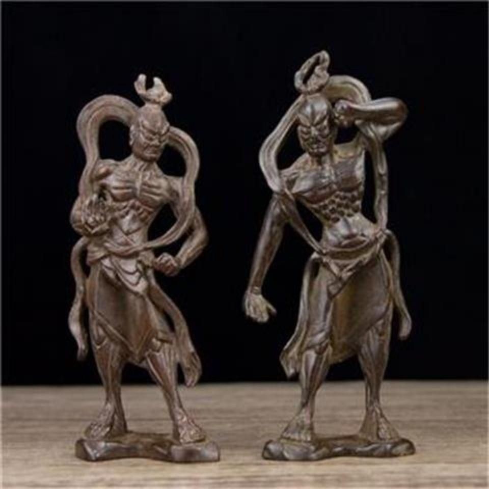 銅製　仁王像　一対　置物 銅製 仁王像 一対 置物 【公式通販】