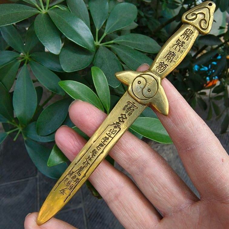 銅器 陰陽剣 鎮宅辟邪 開運風水 招財 装飾 掛物 - メルカリ