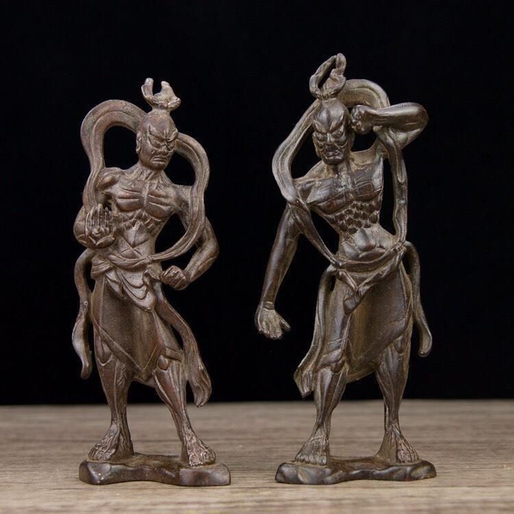 器 開運 仏像 仁王像 金剛力士像一式 招財 置物 工芸品 - メルカリ