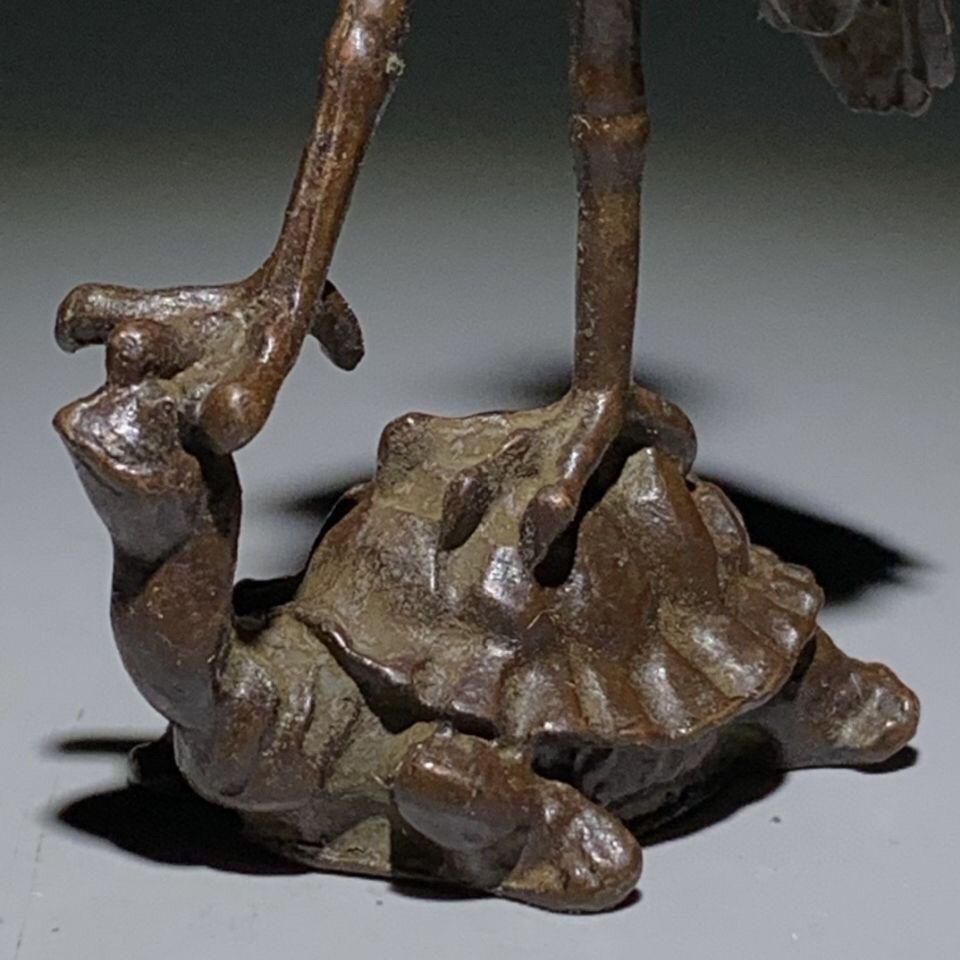 銅細工 亀鶴斉寿茶寵置物 茶道具 香道具 装飾品 工芸品 美術品 - メルカリ