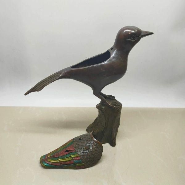 銅器 カササギ鳥薫炉 薫香炉 茶道具 香道具 装飾品 工芸品 置物 銅器 カササギ鳥薫炉 薫香炉 茶道具 香道具 装飾品 工芸品 置物 - メルカリ