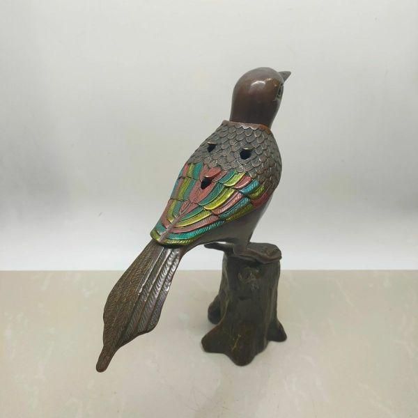 銅器 カササギ鳥薫炉 薫香炉 茶道具 香道具 装飾品 工芸品 置物 - メルカリ