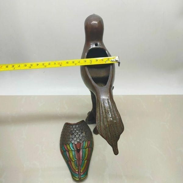 銅器 カササギ鳥薫炉 薫香炉 茶道具 香道具 装飾品 工芸品 置物 銅器 カササギ鳥薫炉 薫香炉 茶道具 香道具 装飾品 工芸品 置物 - メルカリ