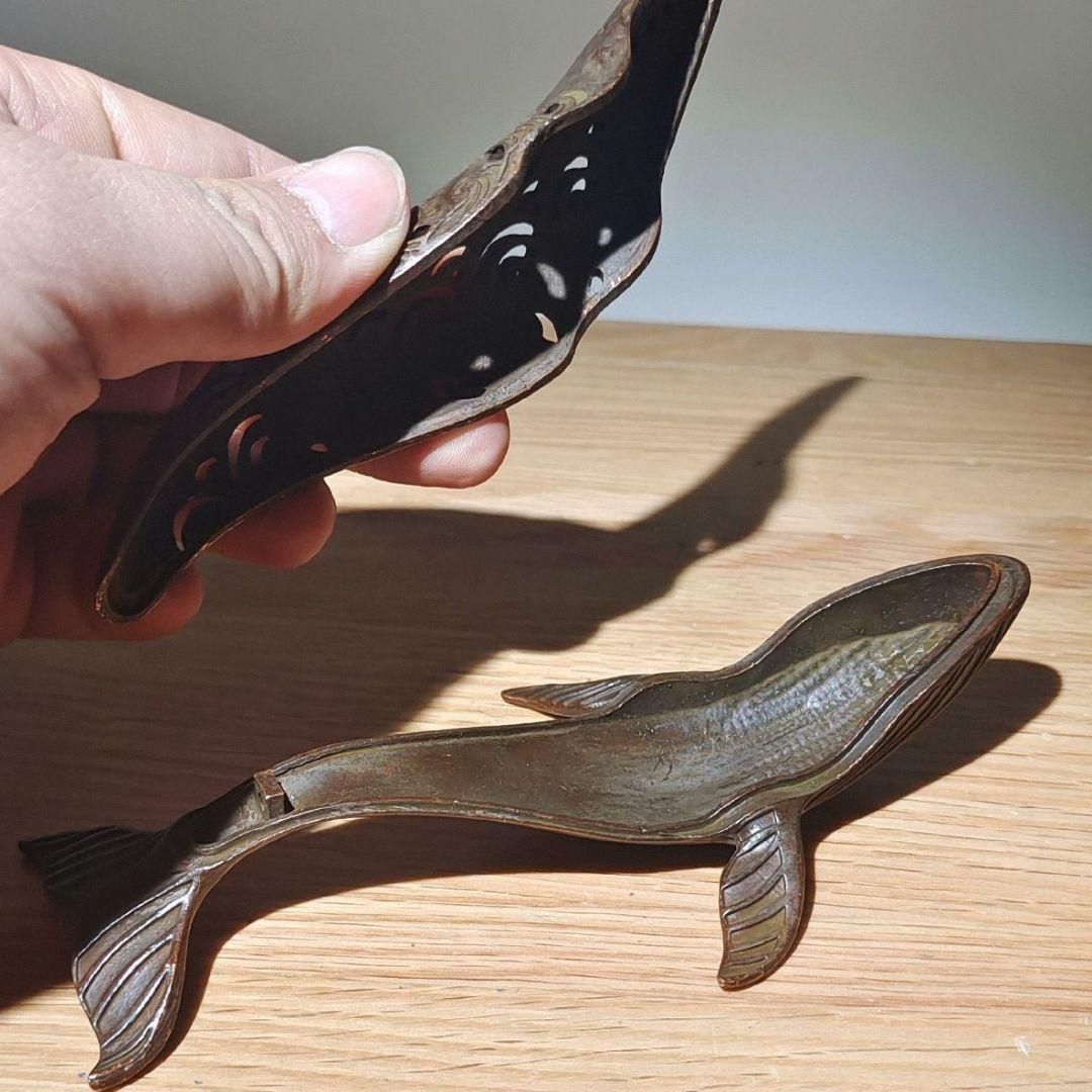 銅細工 くじら香炉 香道具 装飾品 工芸品 美術品 置物 - メルカリ