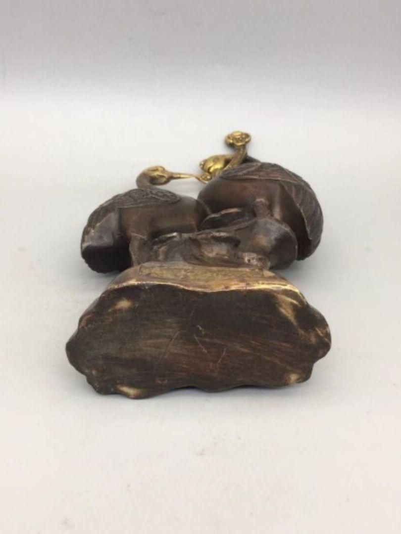 銅器の鶴の 置物 百年好合 如意吉祥 家庭 装飾品 現代工芸品