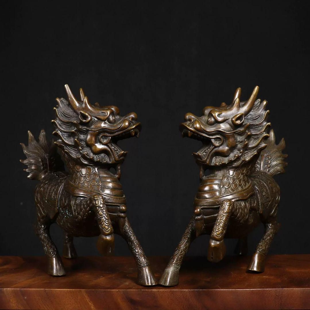 麒麟 銅器 銅製品 鎮宅辟邪 開運風水 招財 置物 工芸品 装飾品 - メルカリ