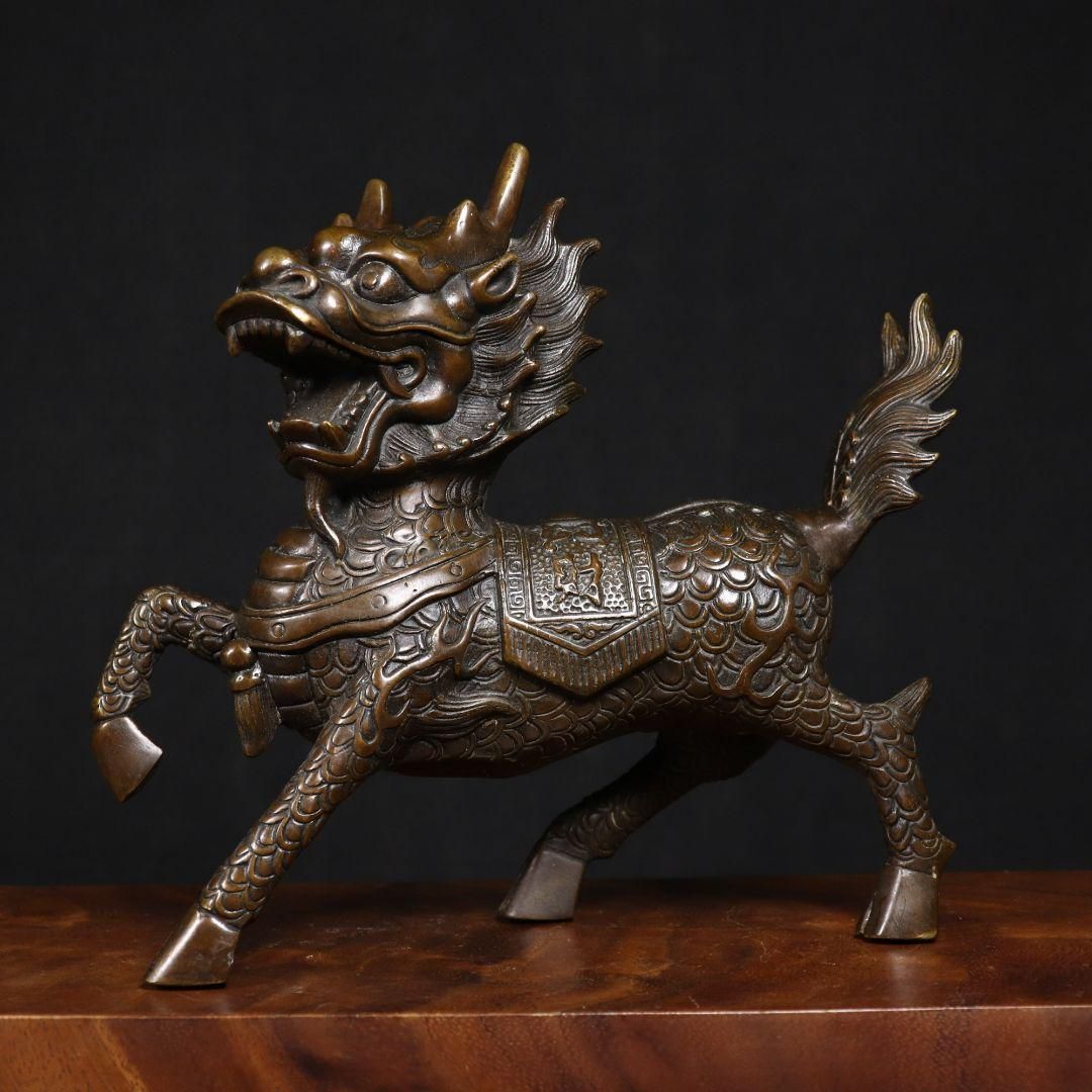 麒麟 銅器 銅製品 鎮宅辟邪 開運風水 招財 置物 工芸品 装飾品 - メルカリ