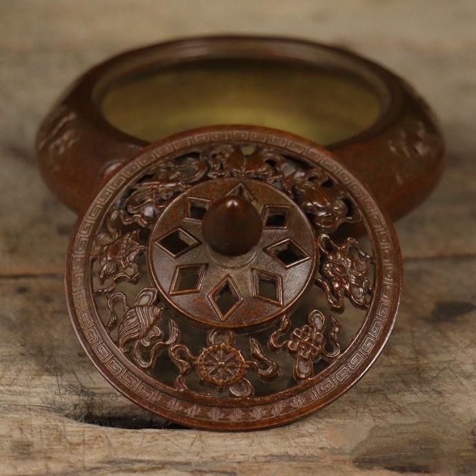 銅細工 吉祥八宝薫香炉 香道具 装飾品 工芸品 美術品 置物 - メルカリ