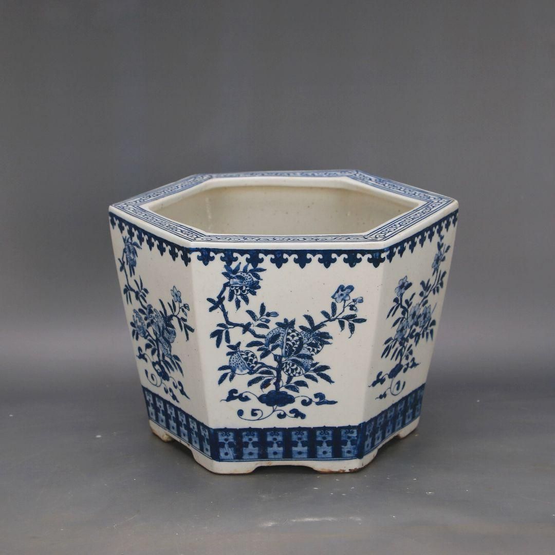 青花磁器六方鉢 盆栽鉢 中国鉢 植木鉢 多肉植物鉢 小品盆栽鉢 山野草鉢 青花満工六方鉢 盆栽鉢 植木鉢 多肉植物鉢 小品盆栽鉢 山野草鉢 - メルカリ