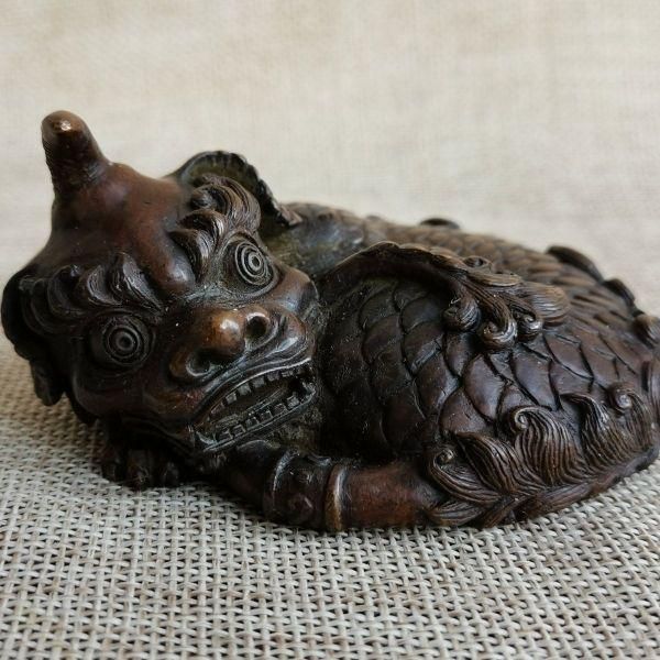 ダックのネコ 一角獣 書道具 文房具 現代工芸品 美術品 置物