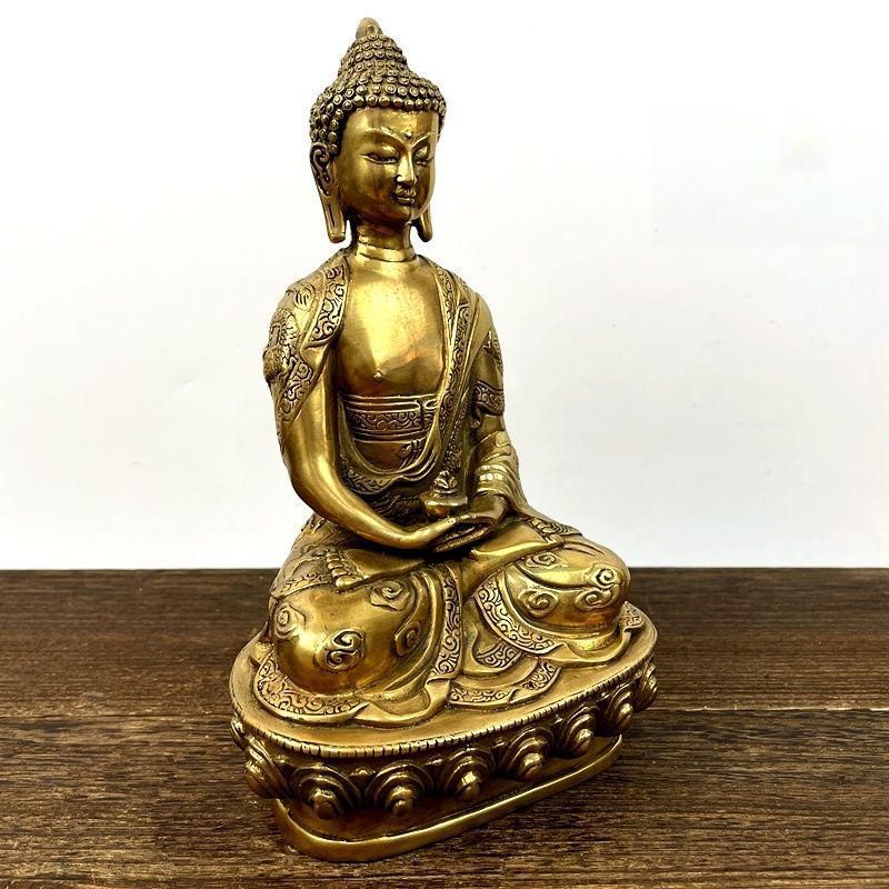 仏教美術 阿弥陀仏如来仏像 家 玄関 仏堂奉納 銅製 銅器 - メルカリ