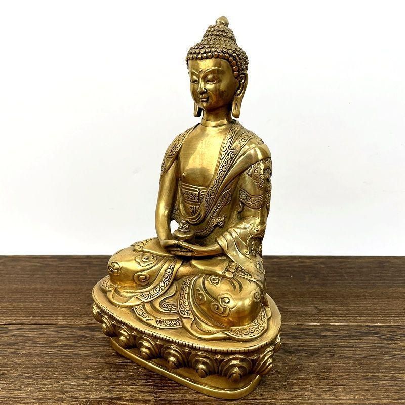 仏教美術 阿弥陀仏如来仏像 家 玄関 仏堂奉納 銅製 銅器 - メルカリ
