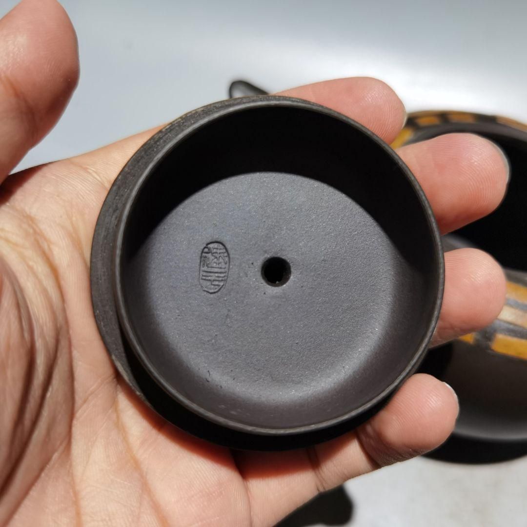 中国 宜興 八卦紫砂壷 急須