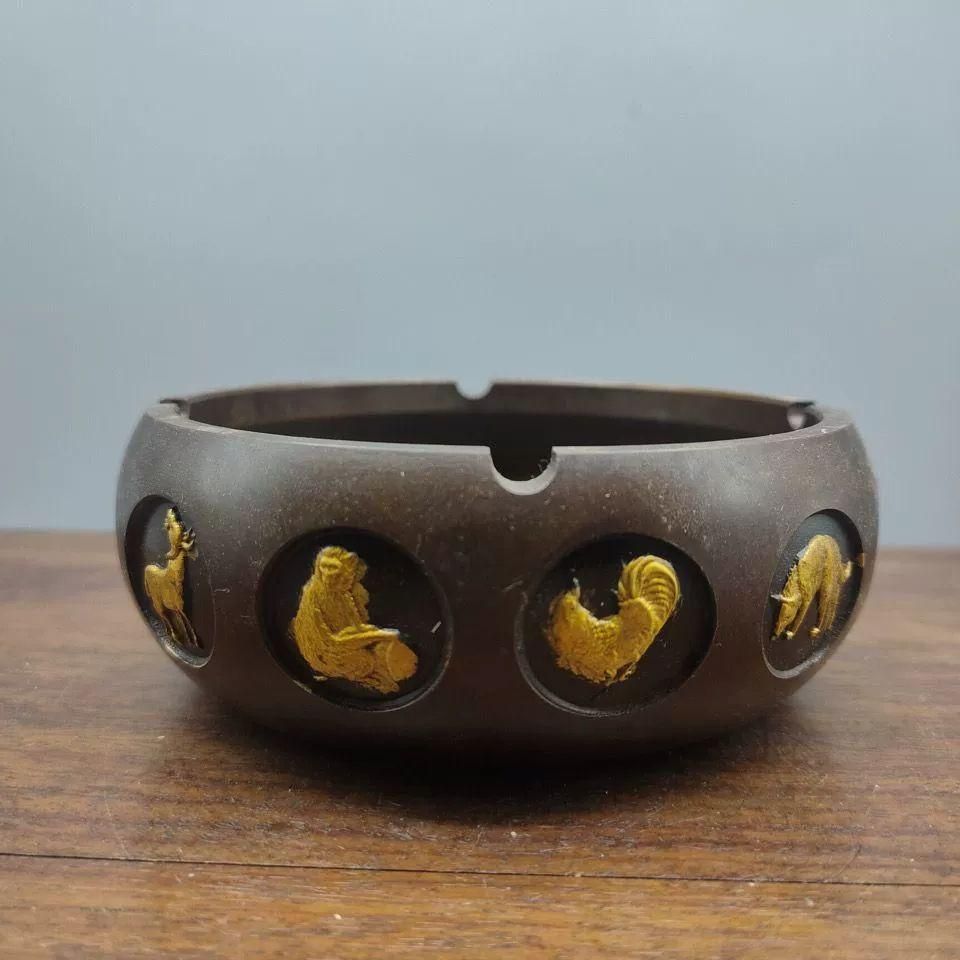 銅器 十二支 灰皿 家 事務室 装飾品 工芸品 置物 - メルカリ
