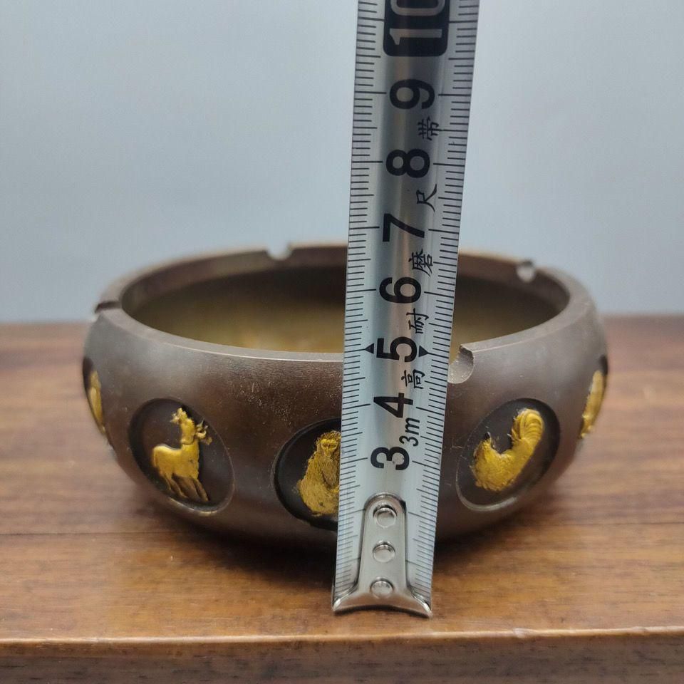 銅器 十二支 灰皿 家 事務室 装飾品 工芸品 置物 - メルカリ