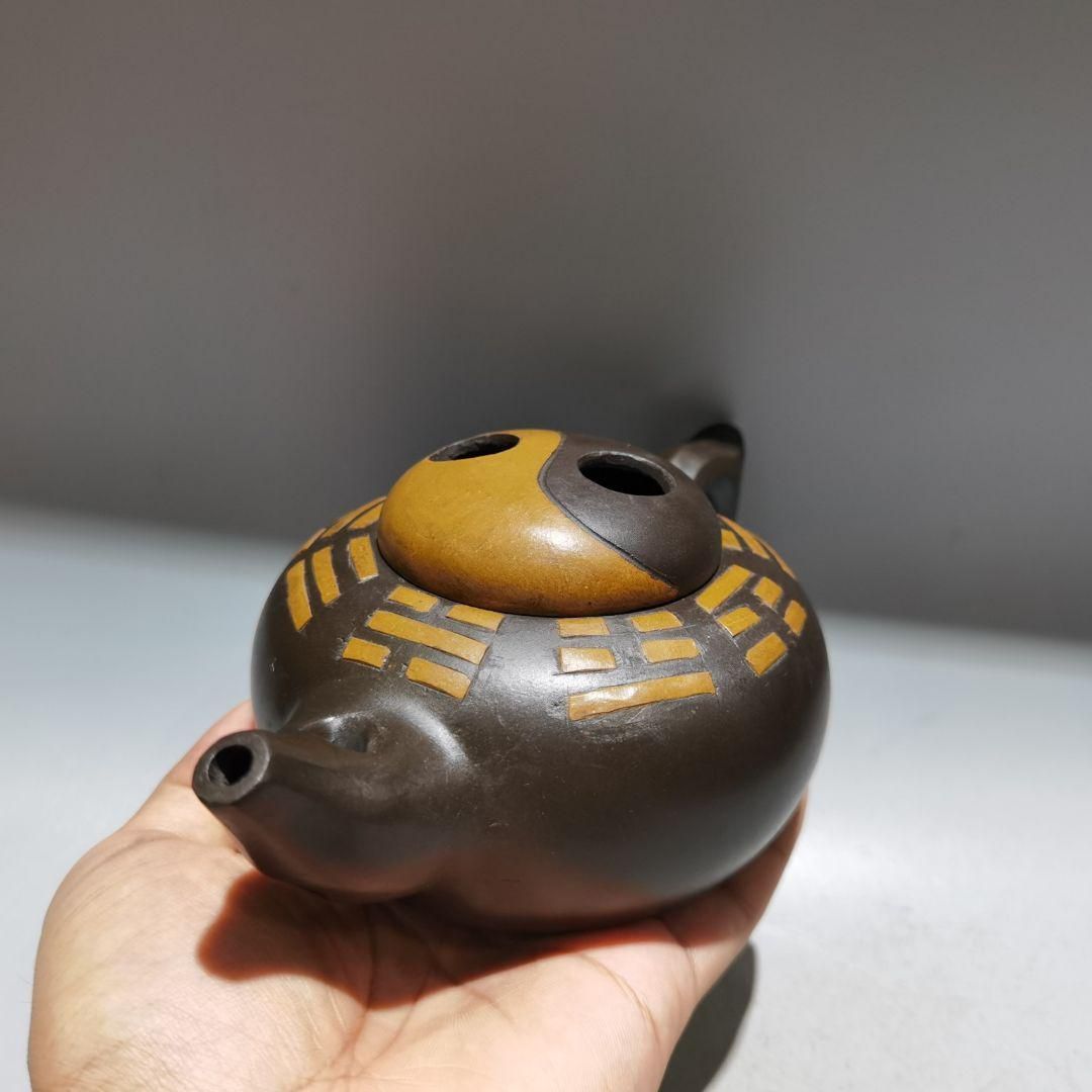 中国 宜興 八卦紫砂壷 急須