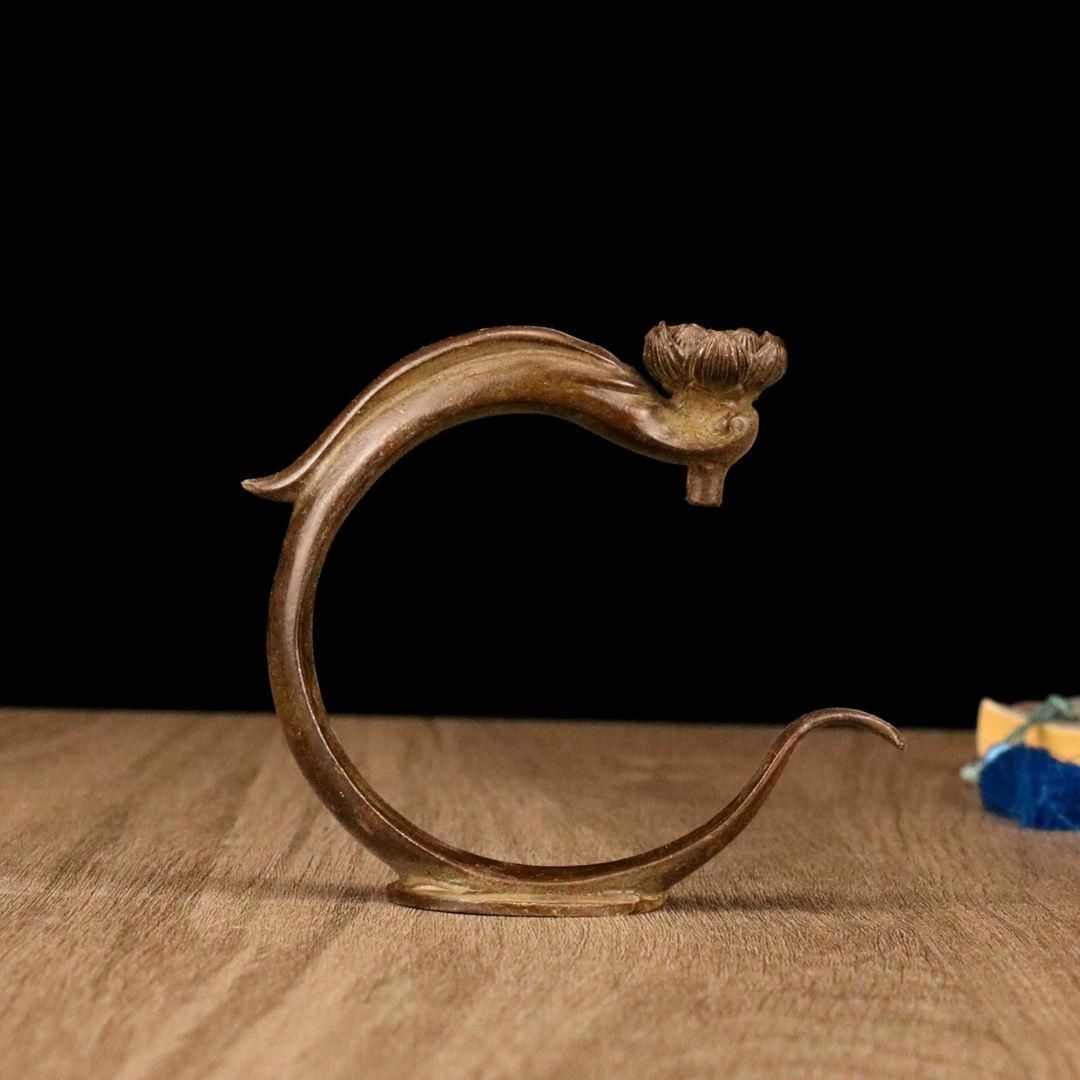 銅 細工 遊魚倒流香炉 禅意香薫炉 香挿 茶道具 香道具 装飾品 工芸品