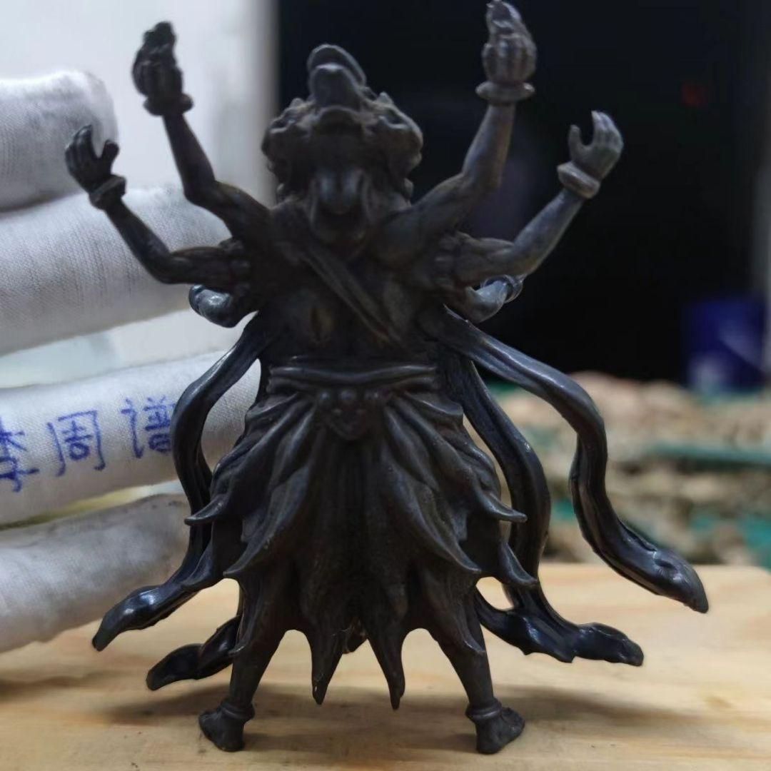銅製 六臂三頭六道 非天阿修羅場 彫刻 工芸品美術品 置物 - メルカリ