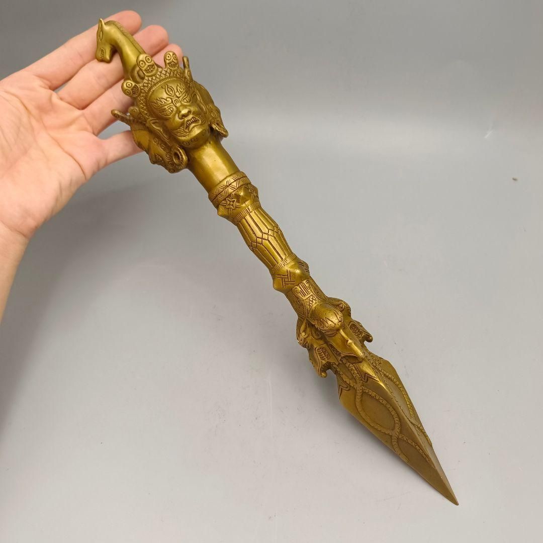 銅製 法器 象鼻金剛降魔杵 招財 辟邪 開運 装飾品 工芸品 置物 銅製 法器 象鼻金剛降魔杵 招財 辟邪 開運 装飾品 工芸品 置物 銅製 法