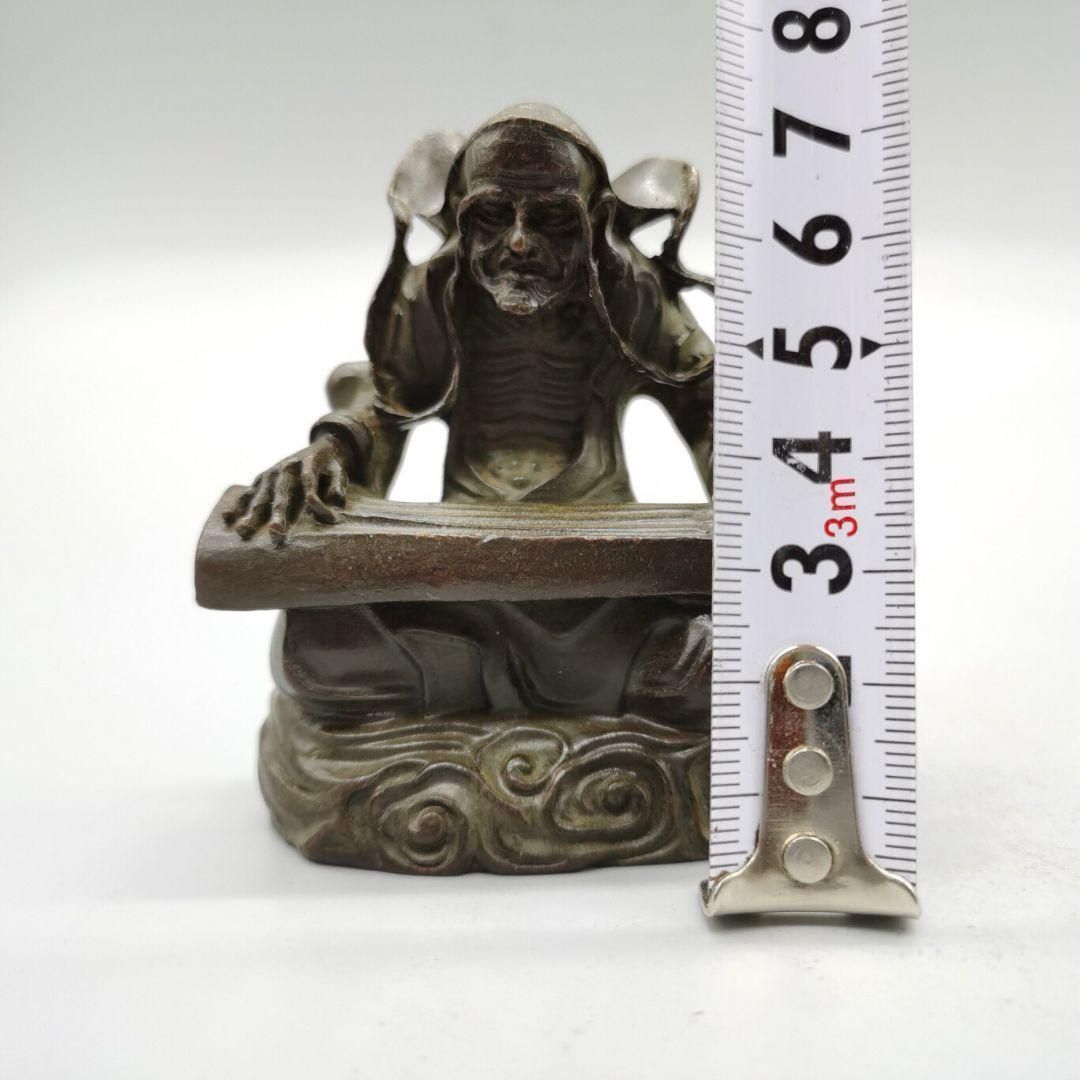 銅器 菩提達磨祖師撫琴 装飾品 現代工芸品 美術品 置物 - メルカリ