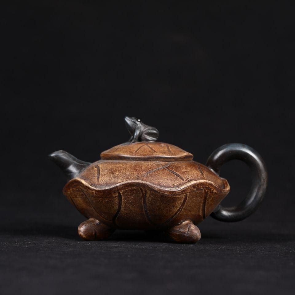 青蛙荷葉壺 ・中国宜興紫砂壺・紫泥急須・茶壺・茶道具 - メルカリ