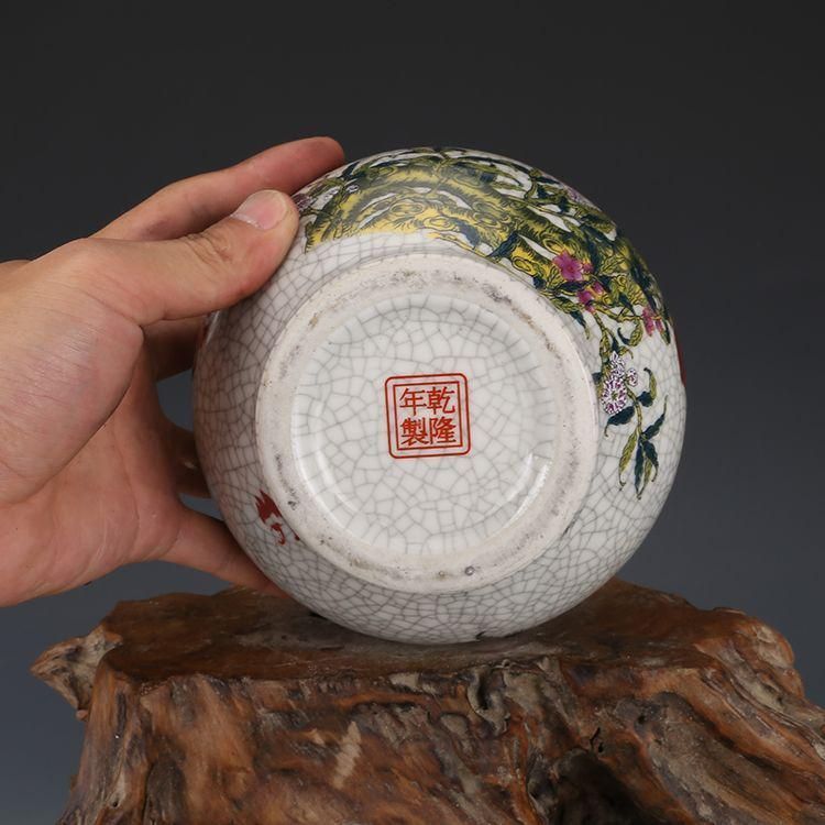 大清乾隆粉彩九桃紋瓢瓶 景徳鎮 陶磁器 装飾品 現代工芸品美術品 置物