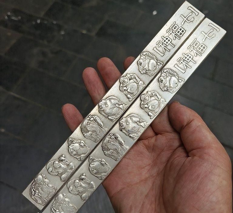 文房四宝 鎮尺 書道用品 七福神鎮尺