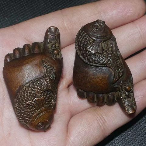 銅 細工 茶道具 香道具 蓋置 置物 知足常楽 つがい 銅製 工芸品美術品