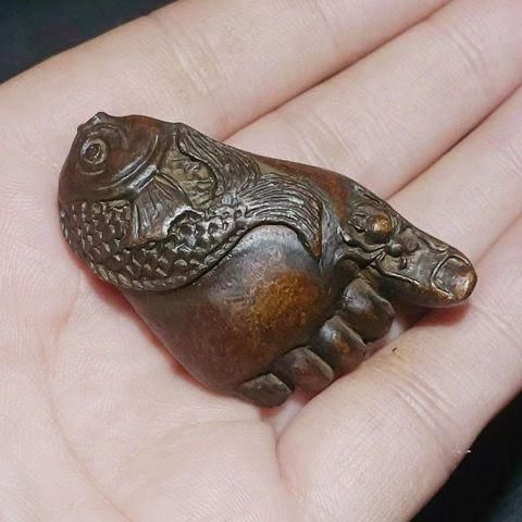 銅 細工 茶道具 香道具 蓋置 置物 知足常楽 つがい 銅製 工芸品美術品