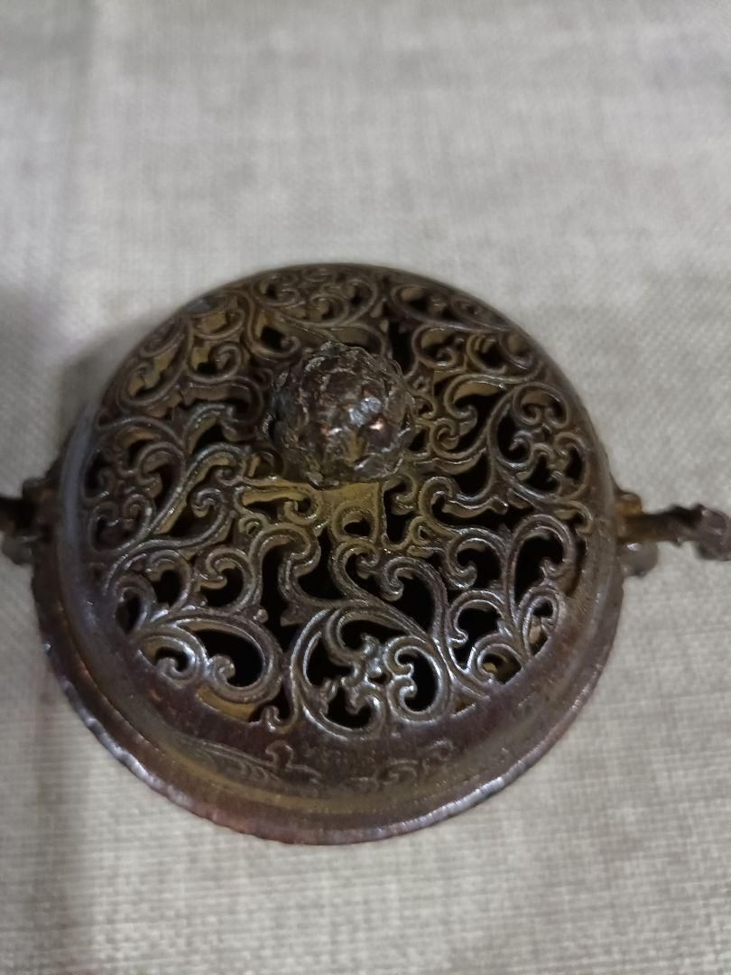 銅器 三足鼎 チ首竜双耳香炉 焼香炉 香道具 茶道具 装飾品 工芸品 置物