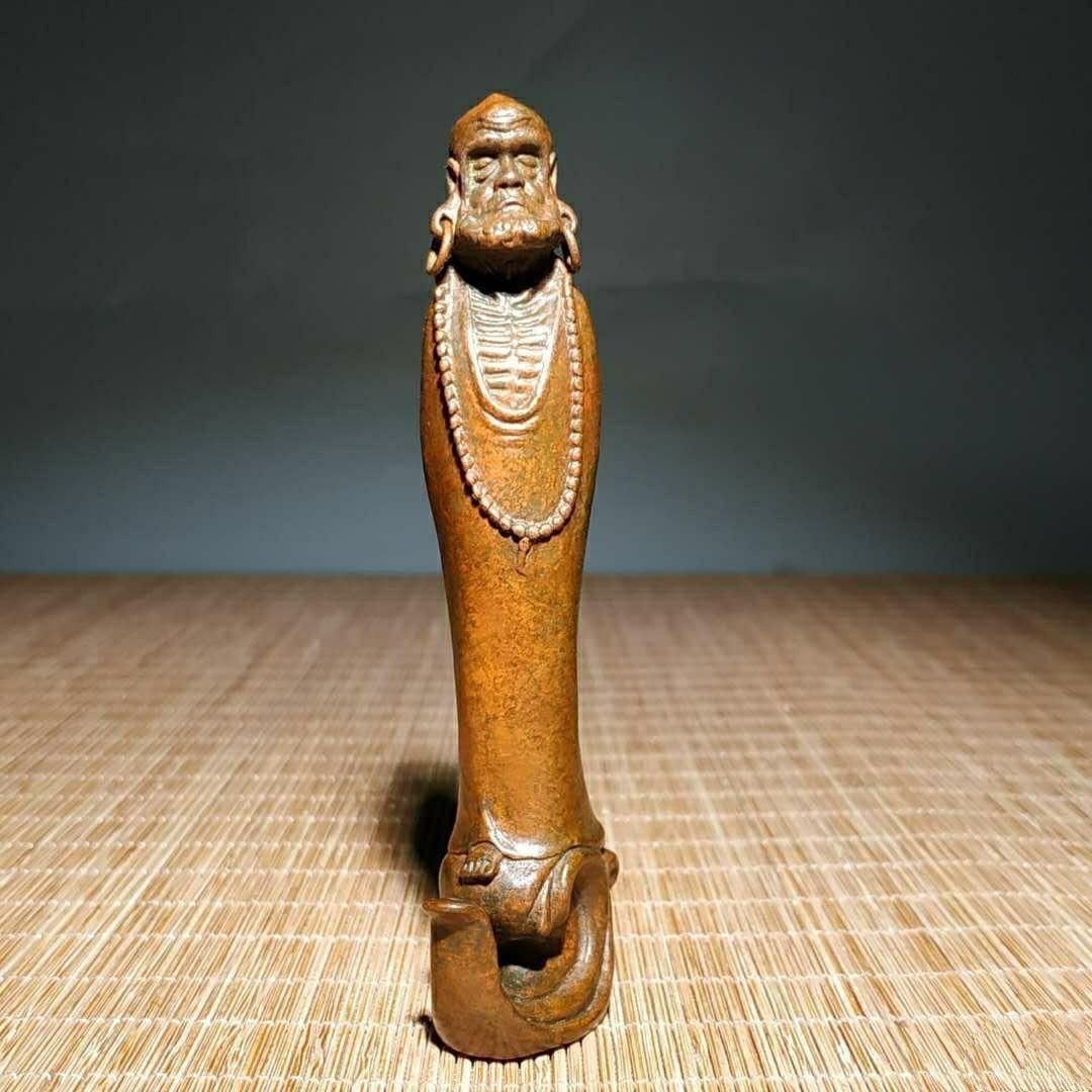 銅 細工 茶道具 香道具 達磨祖師香挿 茶寵 工芸品 美術品 置物 - メルカリ