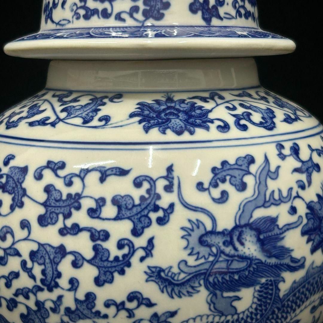 清康煕青花を着て鳳紋将軍缶 景徳鎮 陶磁器 装飾品 現代工芸品 美術品 置物 清康煕青花を着て鳳紋将軍缶 景徳鎮 陶磁器 装飾品 現代工芸品 美術品