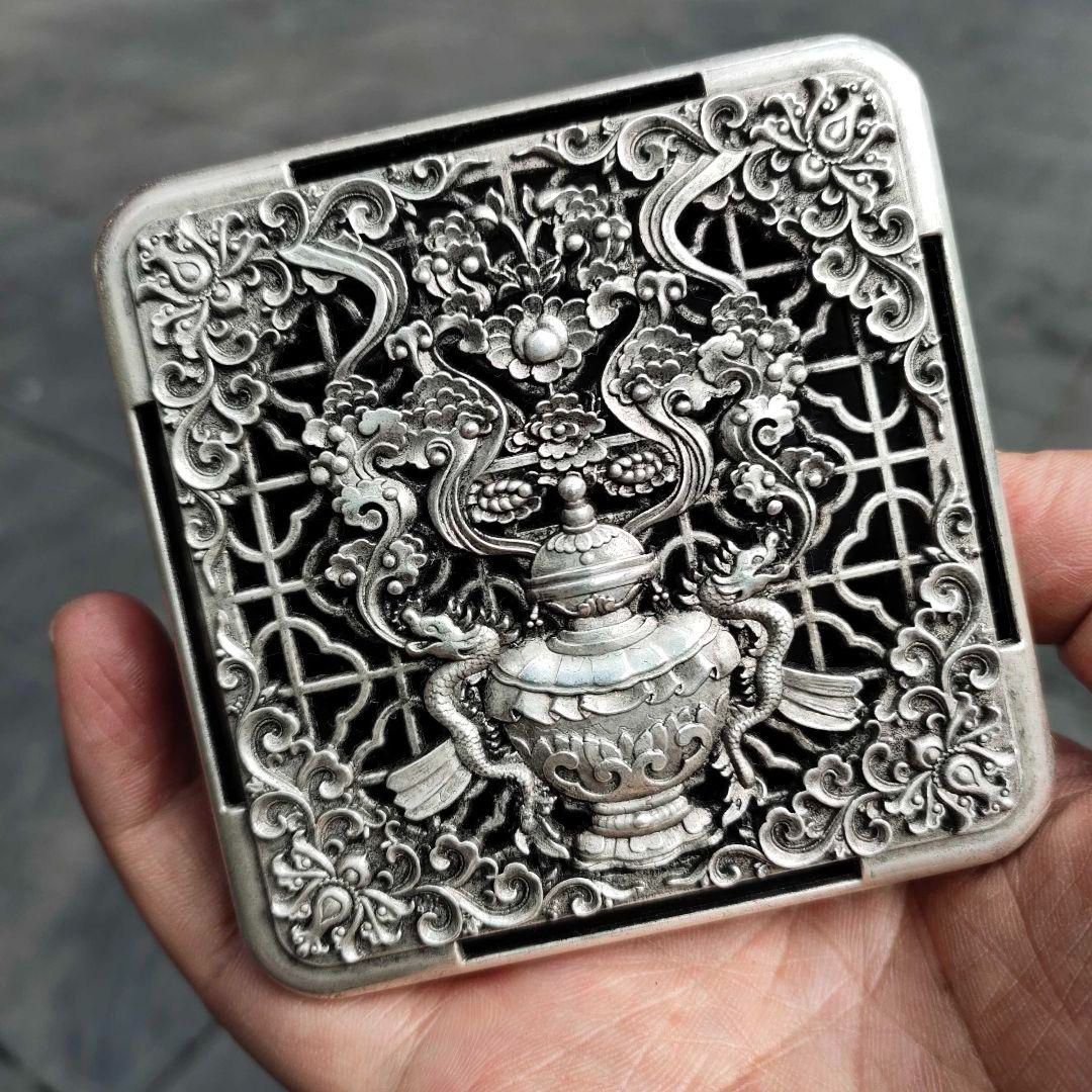 銅細工 小墨箱香炉 香道具 装飾品 工芸品 美術品 置物 - メルカリ