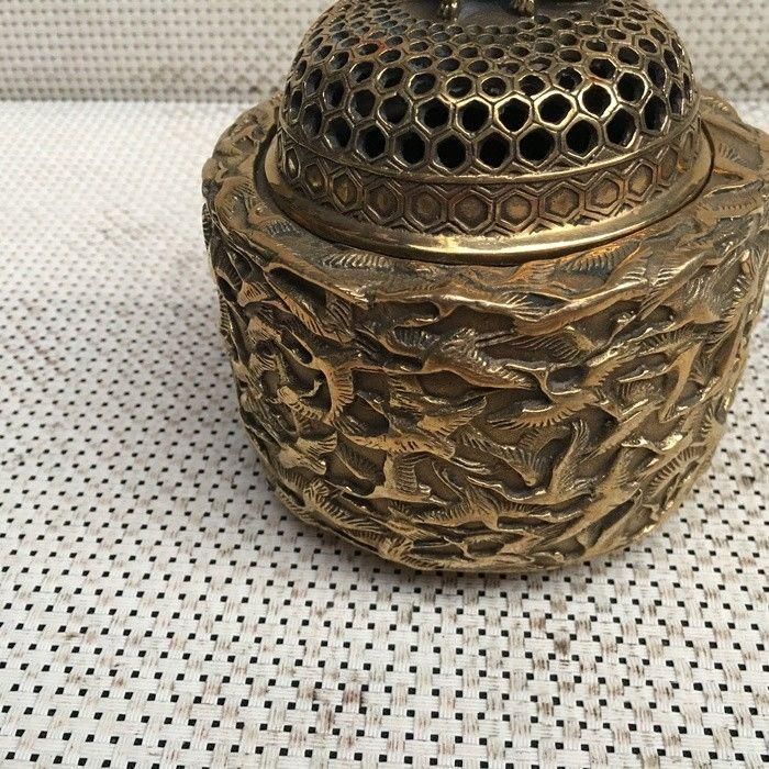 千鶴亀薫香炉 銅製 工芸品 美術品 置物 - メルカリ