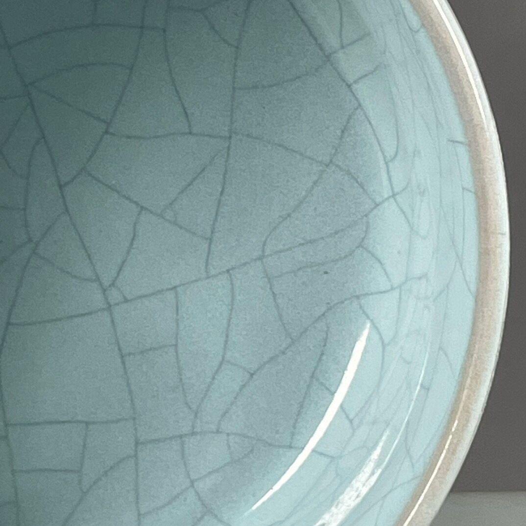 汝磁器開片三足香炉 香道具 景徳鎮 陶磁器 装飾品 現代工芸品 美術品