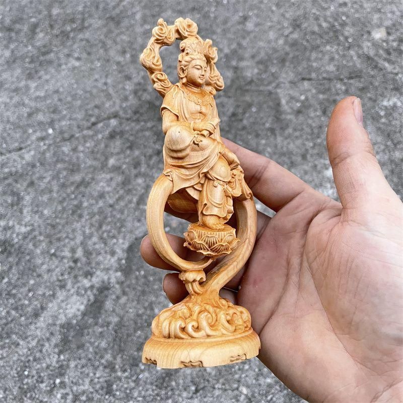 新品 置物 開運 仏像 高級天然木彫り 持経自在観音 風水 置物 - メルカリ