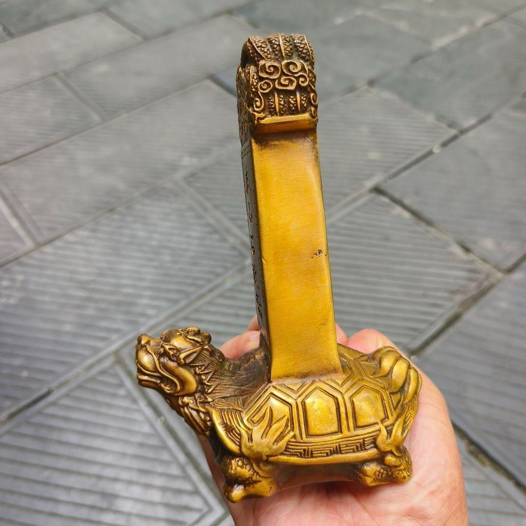 銅製 泰山石敢当 玄関 竜亀 吉祥 開運 辟邪 工芸品 置物 - メルカリ