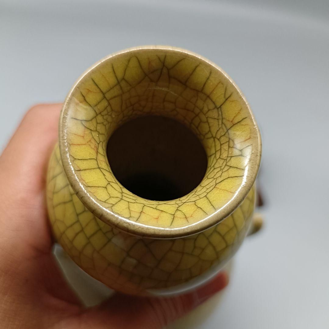 宋哥窯黄釉開片瓢瓶 景徳鎮 陶磁器 装飾品 工芸品 美術品 置物 - メルカリ