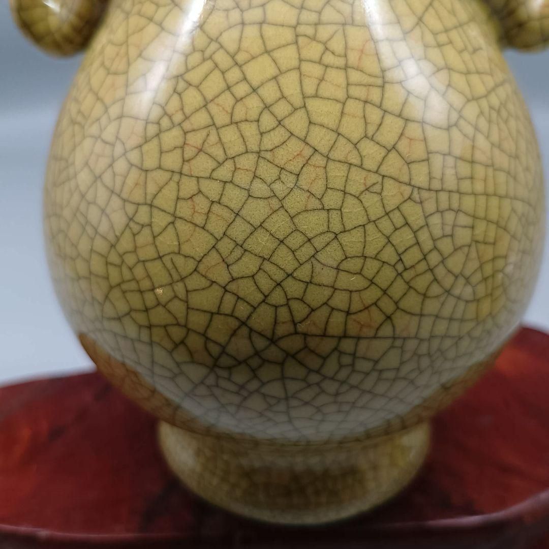 宋哥窯黄釉開片瓢瓶  景徳鎮 陶磁器 装飾品 工芸品 美術品 置物 宋哥窯黄釉開片瓢瓶 景徳鎮 陶磁器 装飾品 工芸品 美術品 置物 - メルカリ