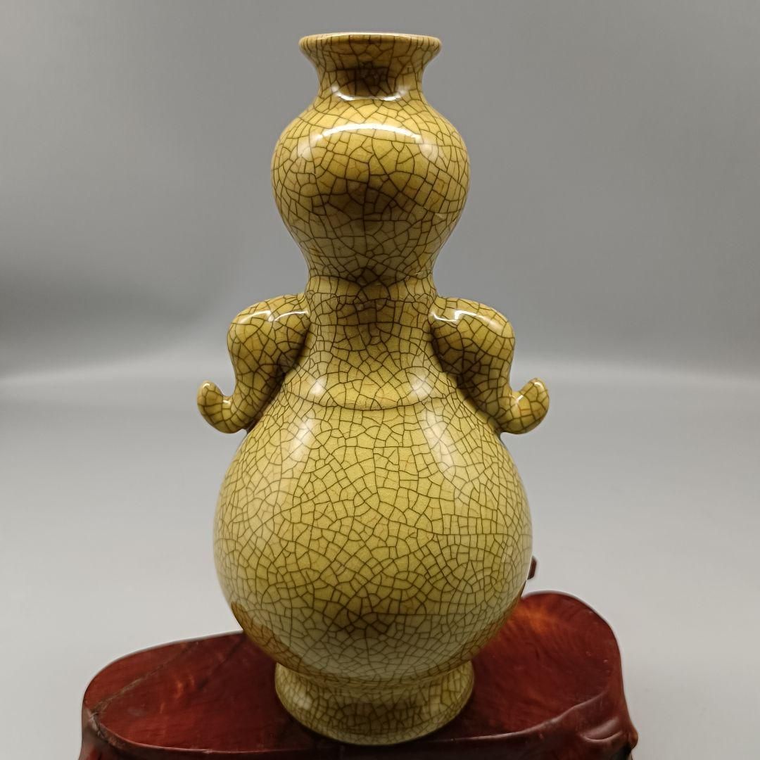宋哥窯黄釉開片瓢瓶  景徳鎮 陶磁器 装飾品 工芸品 美術品 置物 宋哥窯黄釉開片瓢瓶 景徳鎮 陶磁器 装飾品 工芸品 美術品 置物 - メルカリ