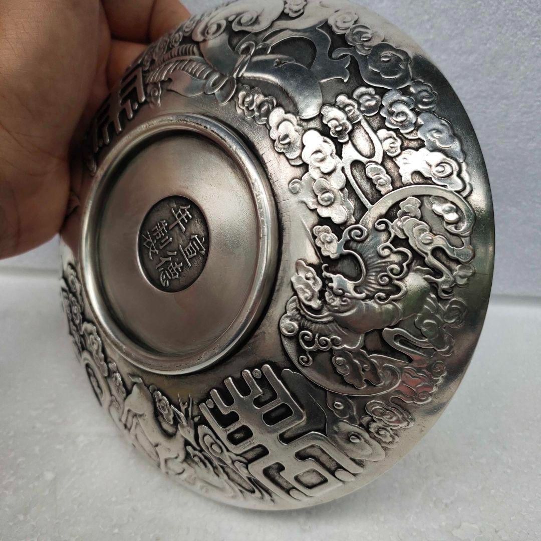 銅器 重工 彫刻 祥雲瑞獣麒麟銅盤 装飾品 工芸品 美術品 置物 - メルカリ