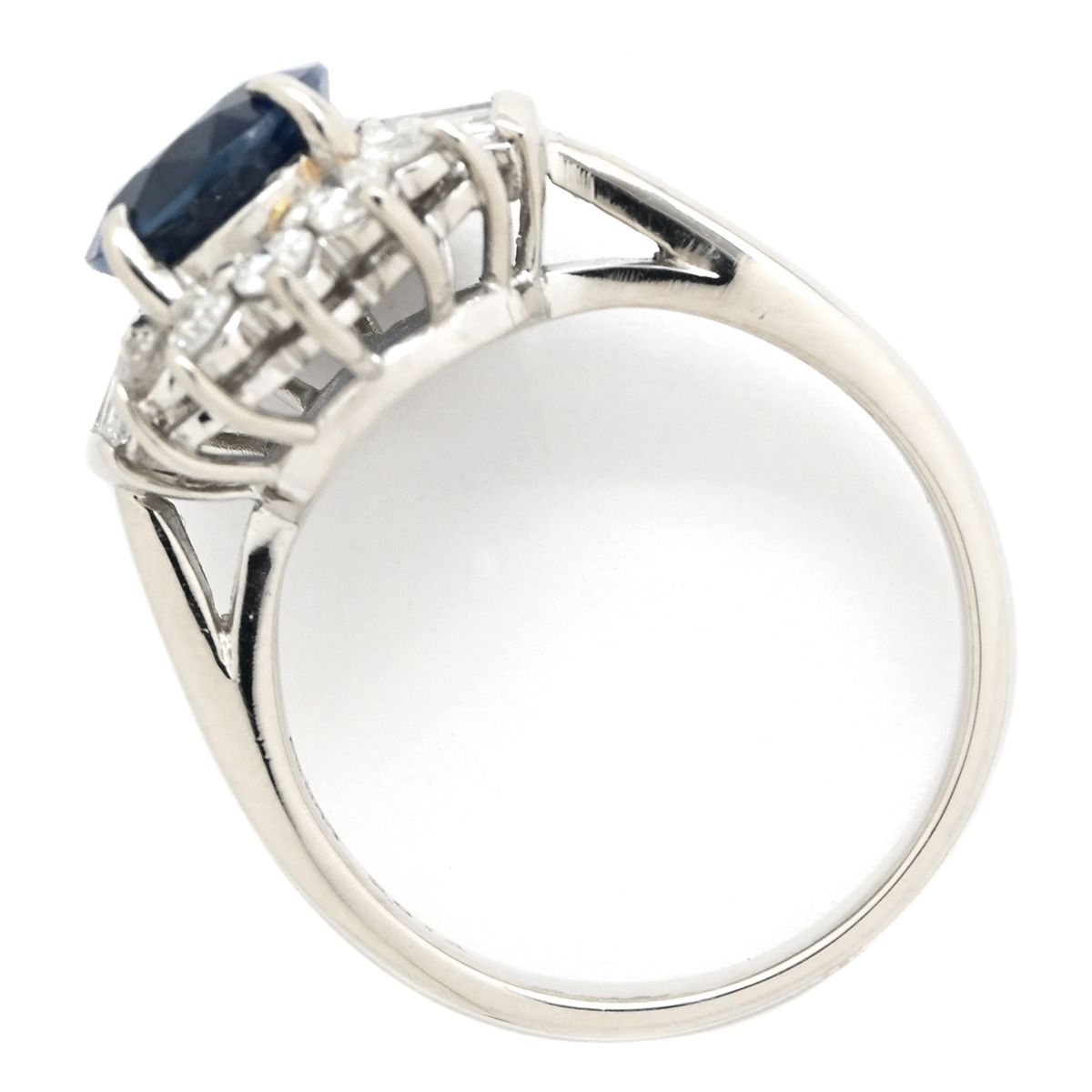 リング 指輪 ブルーサファイア ダイヤリング Pt900 サファイア