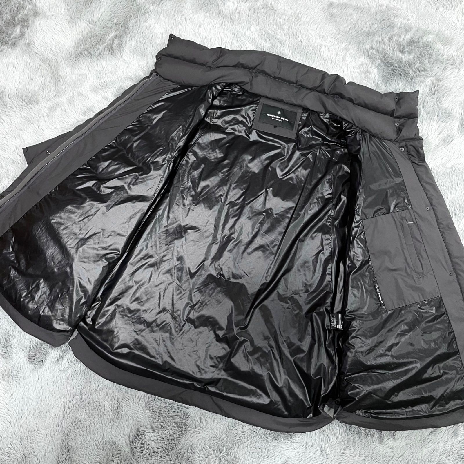 極美品✨ナノユニバース 西川ダウン スタンドカラーダウンポンチョ