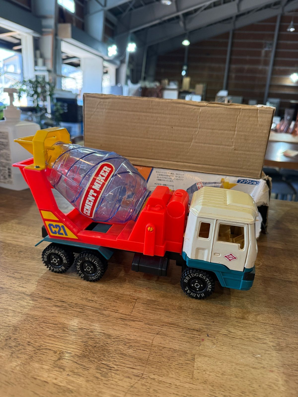 ダイヤ 両開き DAIYA 日本製 ISUZU セメントミキサー車 玩具 レトロ 車