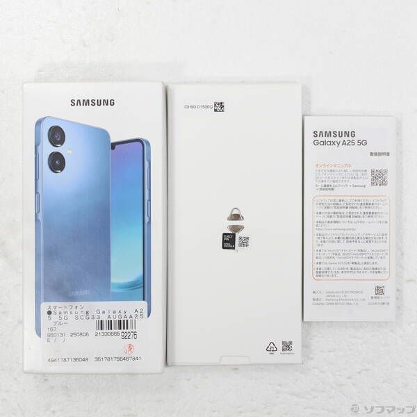品〕 Galaxy A25 5G 64GB ブルー SCG33 ファッション au SIMフリー