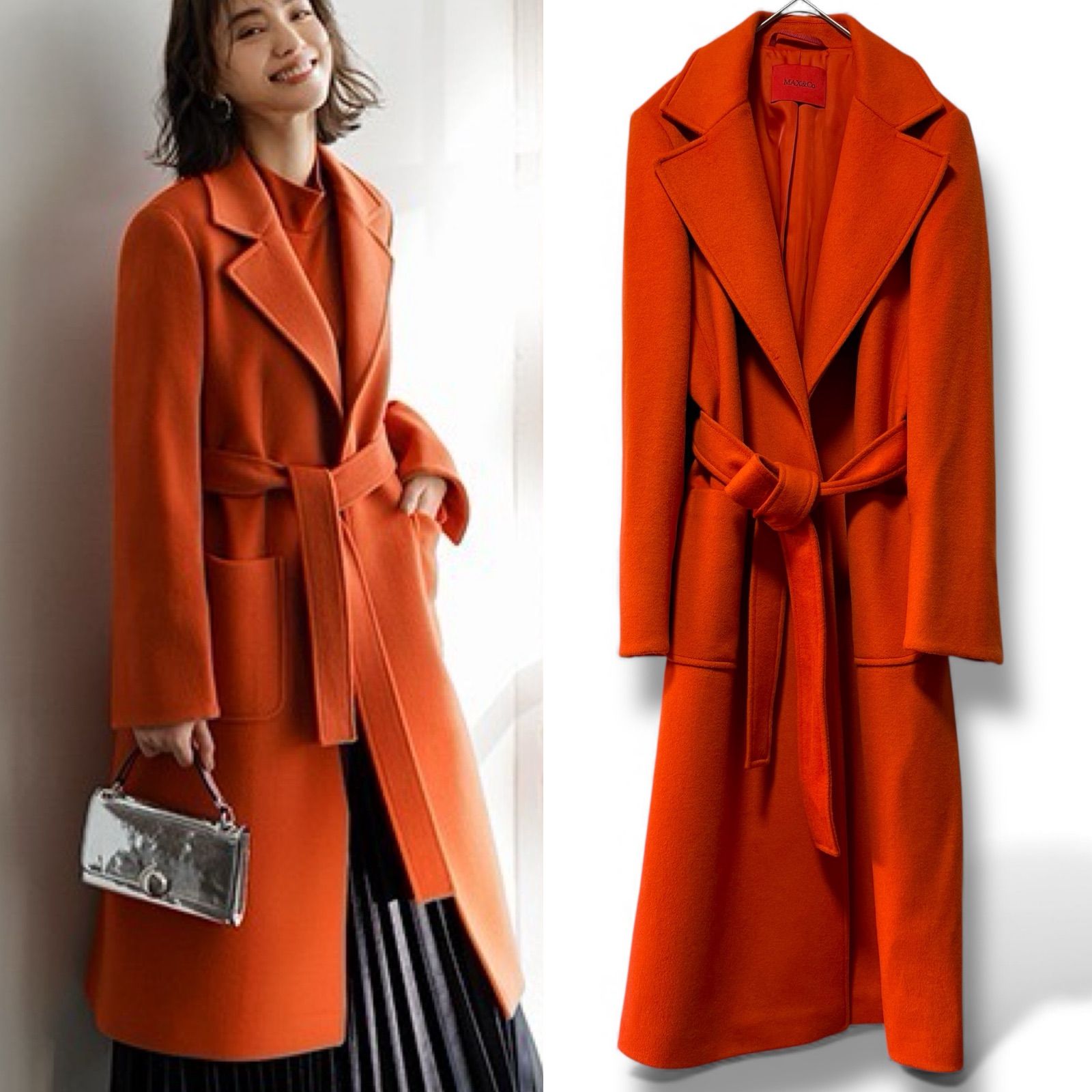 未使用級★現行MaxMara★RUNAWAY★滝沢カレンさん着用★ウールコート 未使用に近い 滝沢カレンさん着用 現行MaxMara バージンウール100