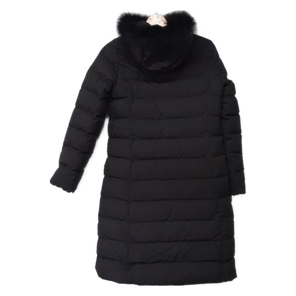 【美品】UNITED ARROWS グリーンレーベル ダウンファーコート 黒38 ユナイテッドアローズ グリーンレーベル ダウンコート サイズ38 M