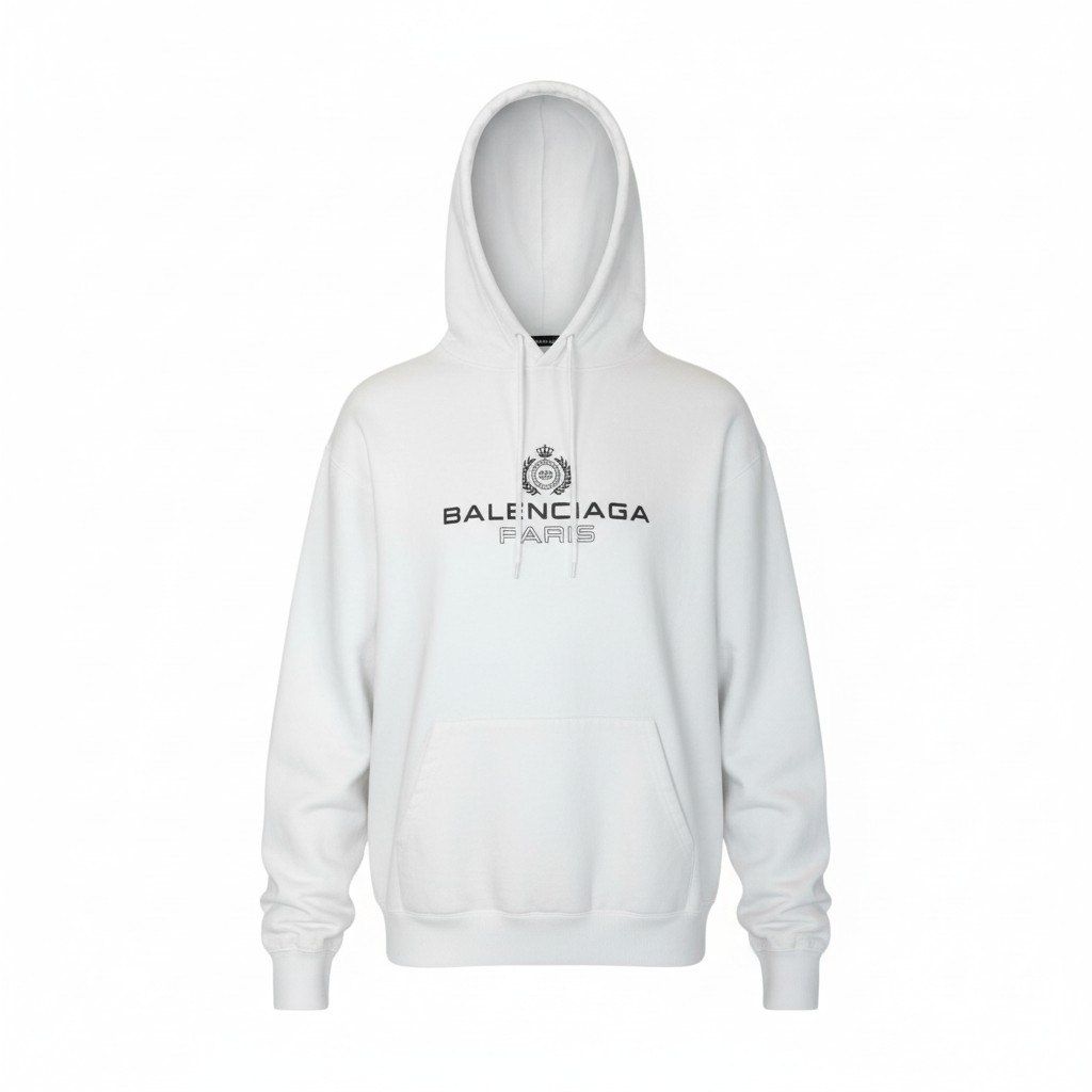 71k20《美品》 BALENCIAGA バレンシアガ ロゴプリント パーカー XS