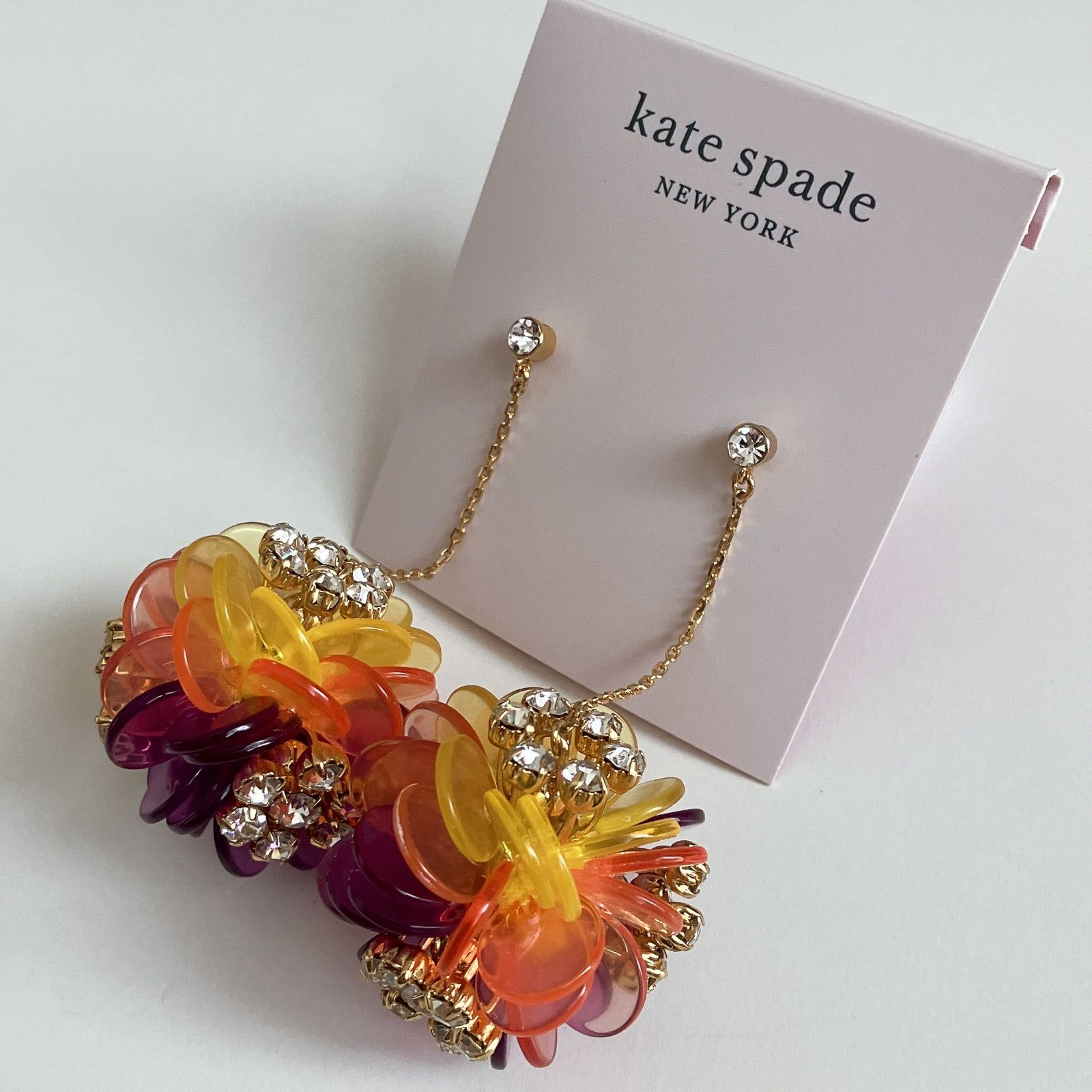 kate spade ケイトスペード フラワーブーケ ピアス - メルカリ